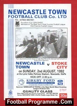 Newcastle Town v Stoke City 1992