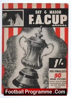Newcastle United v Blackpool 1951 - FA Cup Final Magazine Annual - football memorabilia