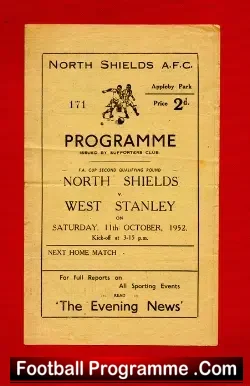 North Shields v West Stanley 1952 – FA Cup Qualifying