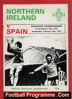 Northern Ireland v Spain 1972 – First Away Match At Boothferry G Best