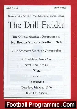 Northwich Victoria v Tamworth 1990 – Semi Final Replay
