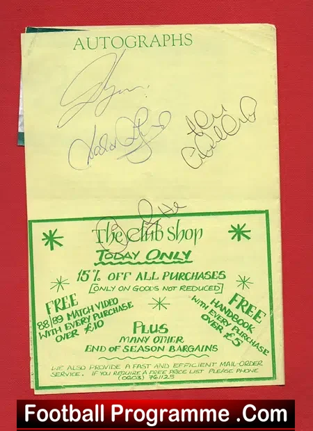 Norwich City Special Open Day Programme 1992 – Multi Signed