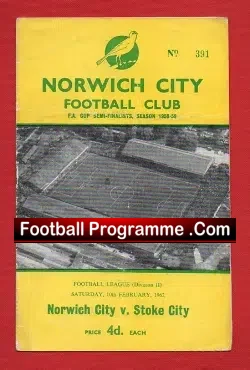 Norwich City v Stoke City 1962