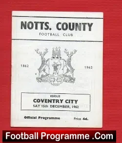 Notts County v Coventry City 1962