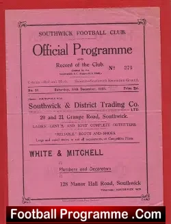 Southwick v Lancing 1948 – Royal Ulster Rifles Cup