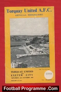 Torquay United v Exeter City 1954