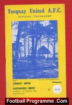 Torquay United v Hartlepool United 1963