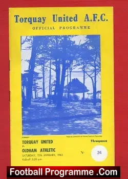 Torquay United v Oldham Athletic 1963