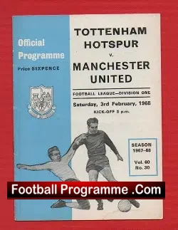 Tottenham Hotspur v Manchester United 1968