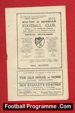 Walton Hersham v Bishop Auckland 1951