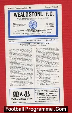 Wealdstone v Hounslow Town 1963