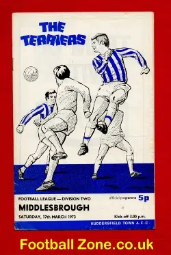 Huddersfield Town v Middlesbrough 1973