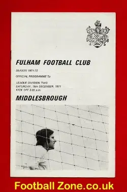 Fulham v Middlesbrough 1971