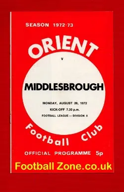 Leyton Orient v Middlesbrough 1972
