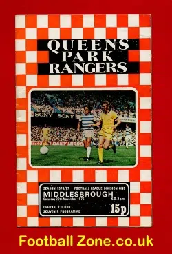 Queens Park Rangers v Middlesbrough 1976