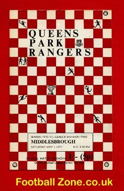 Queens Park Rangers v Middlesbrough 1971