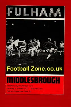 Fulham v Middlesbrough 1973
