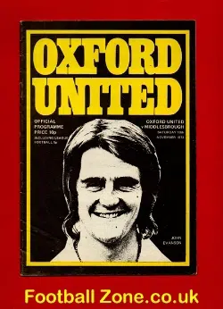 Oxford United v Middlesbrough 1973