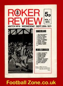 Sunderland v Middlesbrough 1971