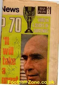 London Evening Newspaper World Cup 1970 - Multi Autographed