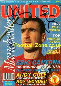 Manchester United - Multi Signed Magazine 1995 Cantona Beckham