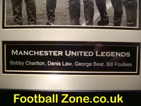 Manchester United - Multi Signed Legends - Best - Law - Charlton