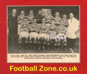 Manchester United – Signed Picture 1950s – Downie + McShane