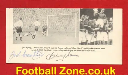 Manchester United – Signed Picture 1950s – Crompton + Morris