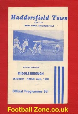 Huddersfield Town v Middlesbrough 1960