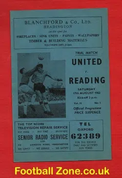 Oxford United v Reading 1963 – Trials Match