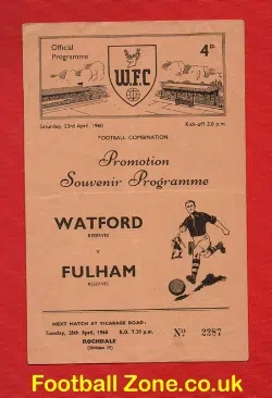 Watford v Fulham 1960