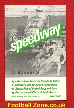 Rhodesia Speedway Programme 1972