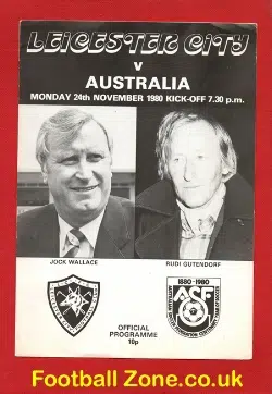 Leicester City v Australia 1980 – Friendly Match