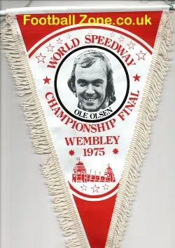 World Championship Final Speedway Pennant 1975 Ole Olsen