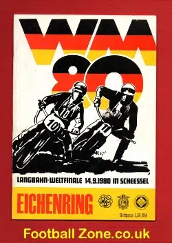 Germany Speedway Programme 1980 - Eichenring Weltfinale