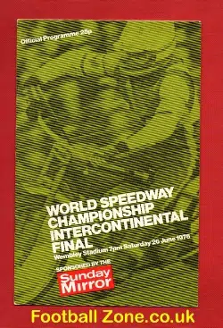 World Speedway inter Continental Final 1976 - London + Ticket