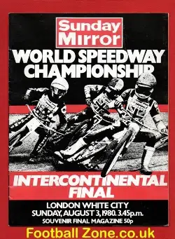 World Speedway inter Continental Final 1980 London