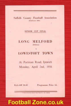 Long Melford v Lowestoft Town 1956 – Senior Cup Final