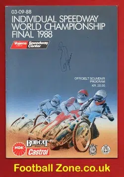 World Speedway Individual World Final 1988 – Signed Gundersen