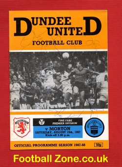 Dundee United v Morton 1987 – Multi Autographed SIGNED