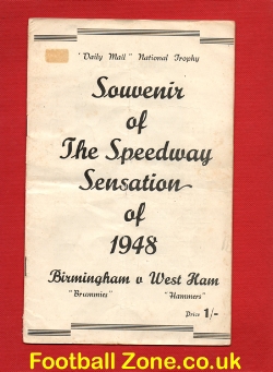 Birmingham Speedway v West Ham 1948 – Souvenir