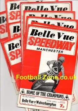 Belle Vue Speedway Programmes 1972/73 – X 10