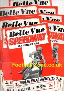 Belle Vue Speedway Programmes 1972/73 – X 10