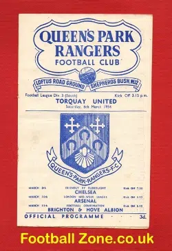 Queens Park Rangers v Torquay United 1954