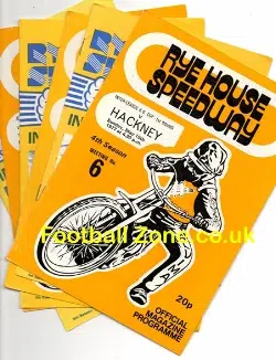 Rye House Speedway Programes Pack of 6 - 1977