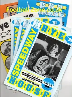 Rye House Speedway Programes Pack of 7 - 1975/91