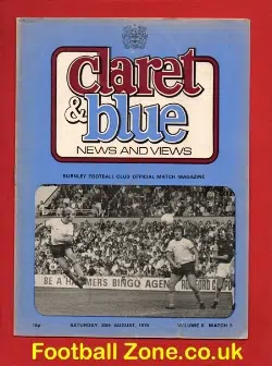 Burnley v Middlesbrough 1975