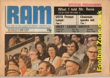 Derby County v Leeds United 1975