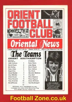 Leyton Orient v Southampton 1977