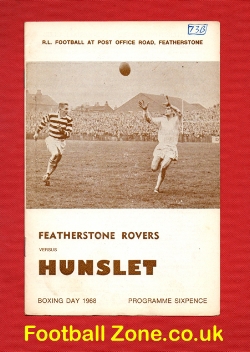 Featherstone Rovers Rugby v Hunslet 1968